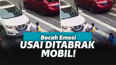 Bocah marah kepada pengemudi tabrak ibunya