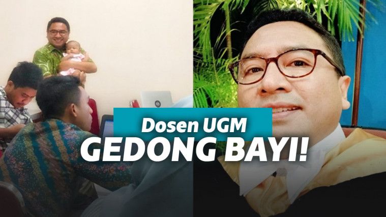 Dosen gendong bayi mahasiswi