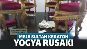 Duh! Demi Selfie, Wisatawan Ini Rusak Meja Sultan Keraton Yogya dan Cuma Diganti Rp50 Ribu