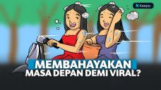 dua wanita keramas naik motor