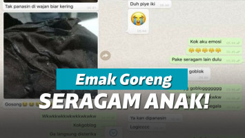 Emak-emak goreng seragam sekolah anak