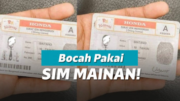 Bocah ditilang polisi