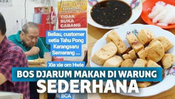 Bambang Hartono makan tahu pong