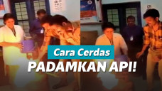 Memadamkan api dari tabung gas