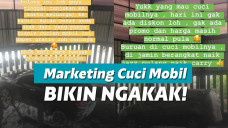 Promosi jasa cuci mobil kocak