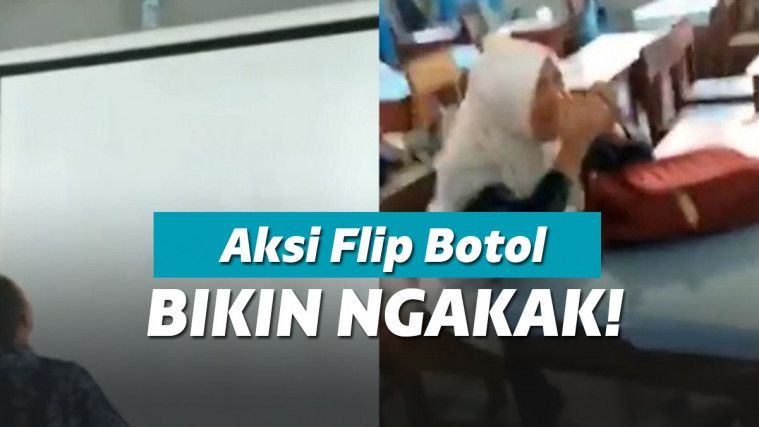 Bottle flip berhasil setelah dijanjikan ciuman