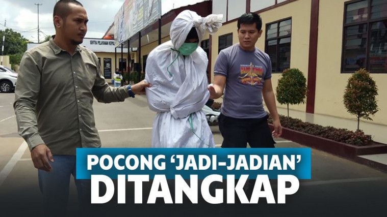 Ngakak Pura Pura Jadi Pocong Pria Ini Malah Diciduk Polisi