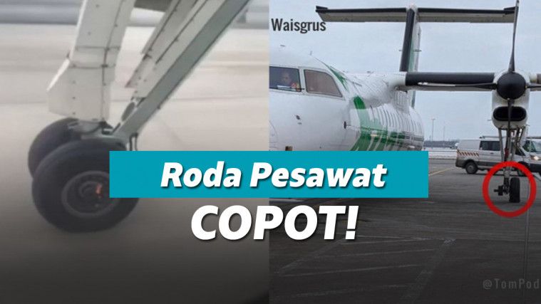 Roda pesawat terlepas