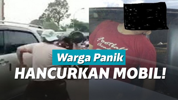 Ilustrasi mobil dihancurkan karena pengemudi dikira tewas