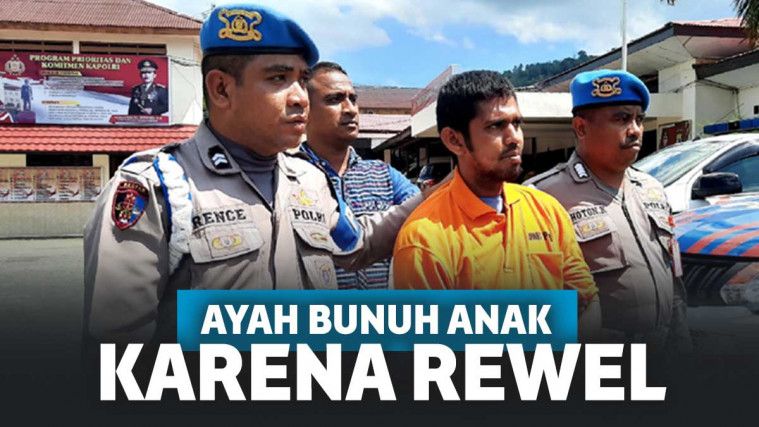 Pelaku saat digiring ke kantor polisi
