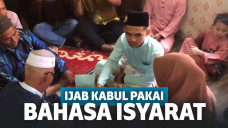 Bikin Nangis! Tak Bisa Bicara, di Upacara Pernikahannya Pria Ini Ijab Kabul dengan Bahasa Isyarat