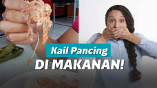 Menemukan kail pancing di ikan