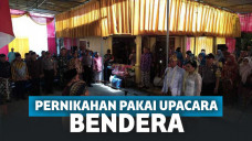 Unik! Pakai Upacara Bendera, Pasangan Pengantin Ini Harus Hafal Pancasila Baru Bisa Nikah