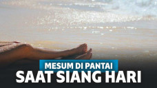 Ilustrasi turis di pantai