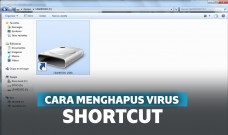 cara menghapus virus shortcut