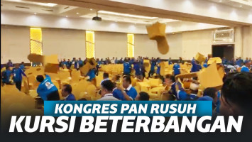 Kongres V PAN Rusuh, Kursi DIlempar dan Terbang
