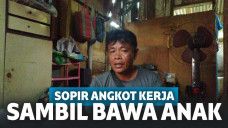 Sopir angkota bawa bayinya saat narik