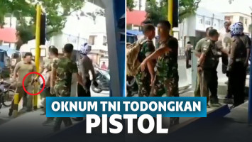 Diduga Tak Terima Anak Komandannya Ditilang, Oknum TNI Ngamuk Todongkan Pistol ke Polisi