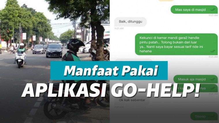 Mesan ojek online saat terjebak di toilet