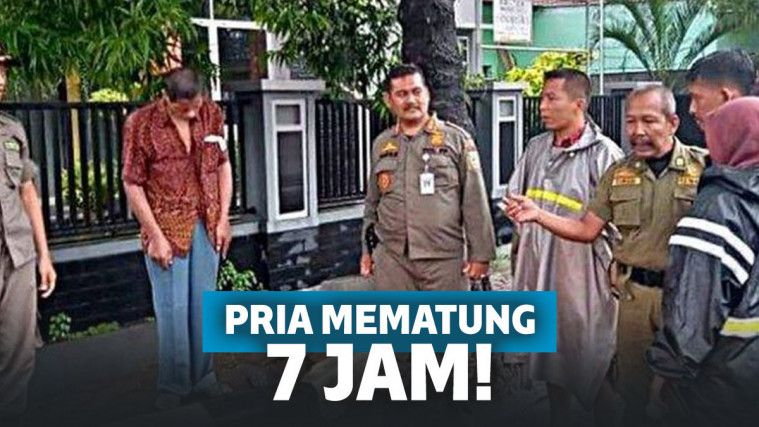 Pria mematung selama 7 jam di pinggir jalan
