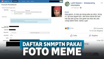 Kocak! Iseng Daftar SNMPTN Pakai Foto Meme, Siswa Ini Panik Usai Tak Bisa Diganti