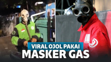 Viral Ojol Pakai Masker Khusus Pelindung Radiasi, Netizen: Slipknot Sepi Job