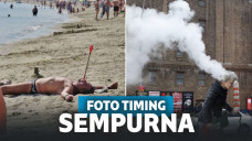 Anthimos Ntagkas menggabungkan fotografi jalanan dan permainan ilusi optik.