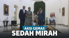 Sedah Mirah saat ikuti sesi foto bersama Raja Ratu Belanda