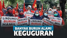 Tuntut hak-hak buruh hamil