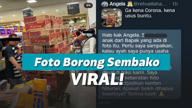 Pria dituduh timbun sembako karena panic buying