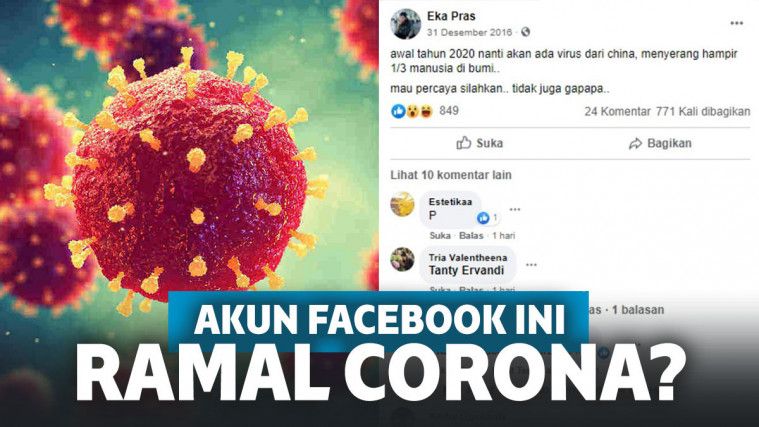 Geger! Status Facebook Ini Ramal Virus Corona Sejak 4 Tahun Lalu, Ini Kata Pemilik Akun