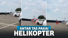 Cuma Anak Sultan! Ketinggalan di Rumah, Tas Anak Ini Diantarkan ke Sekolah dengan Menggunakan Helikopter