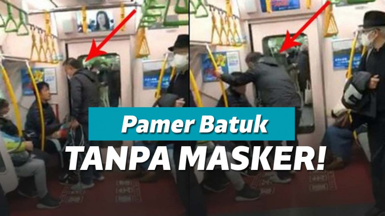 Pria diomelin karena batuk tanpa pakai masker