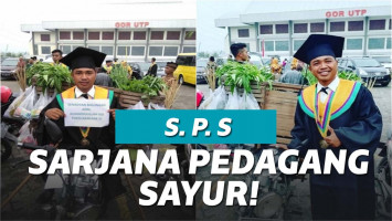 Pria penjual sayur berhasil lulus sarjana