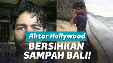 Aktor Hollywood Adrian Grenier bersihkan sampah di Uluwatu, Bali