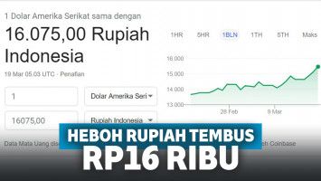 Heboh Rupiah Anjlok di Angka Rp16 Ribu