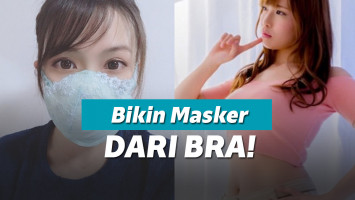 Model Jepang bikin tutorial buat masker dari bra