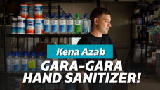 Pria ini kena azab setelah timbun hand sanitizer