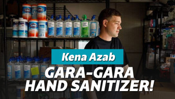 Pria ini kena azab setelah timbun hand sanitizer