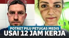 Para Petugas Medis Melakukan Foto Selfie setelah 13 Jam Bekerja, Penampilannya Bikin Ngelus Dada