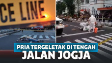 Jasad pria yang terjatuh dari motor saat dievakuasi