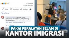 Setelah Viral Dua Orang Berbelanja dengan Pakaian Hazmat, Seorang Pria Kedapatan Mengenakan Perlengkapan Selam di Kantor Imigrasi