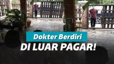 Dokter ini hanya bisa lihat anak dari balik pagar gara-gara corona