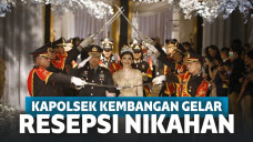 Kompol Fahrul saat Gelar resepsiyon pernikahan