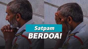 Satpam harus bekerja di tengah pandemi corona