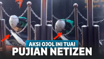 Driver ojol lindungi pesanan dari semprotan disinfektan