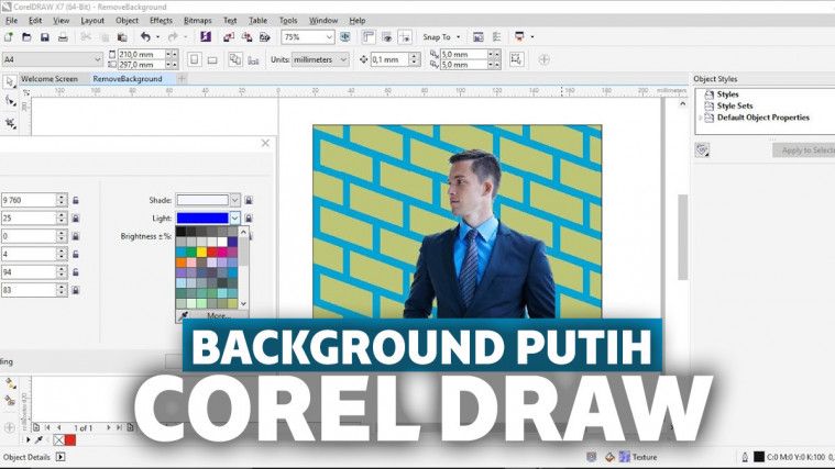 Cara menghilangkan background di corel