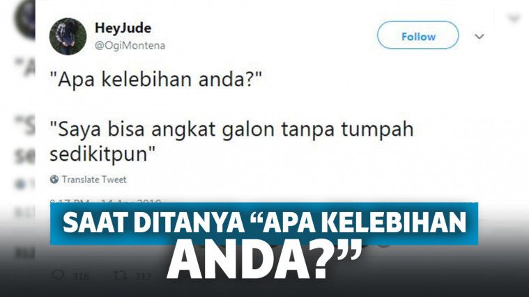 Jawaban Konyol Netizen Saat Ditanya "Apa Kelebihan Anda?"