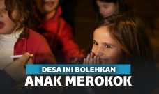 Anak-anak bisa merokok di desa ini