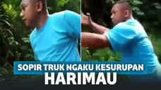 Ngaku Kesurupan Harimau Gunung Kawi, Sopir Truk Tantang Duel Pemotor
